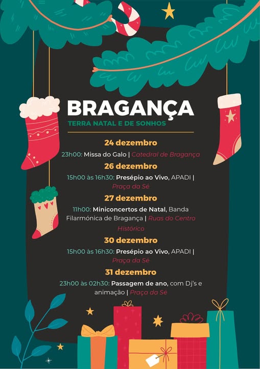 Bragança Terra Natal e de Sonhos | Agenda | 24 a 31 de dezembro