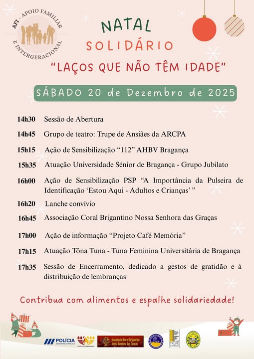 NERBA recebe este sábado Natal Solidário